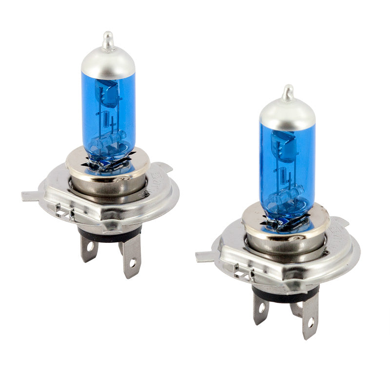 AutoStyle, SuperWeiß Blau H4 60-55W/12V/4000K Halogen Birnen, Satz à 2 Stück (E13)