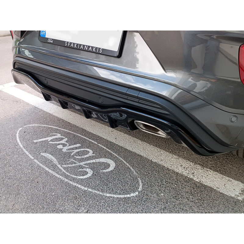 Motordrome, Heckstoßstangendiffusor, ABS Glanzschwarz, Passend für Ford Puma ST-Line 2019-, aerodynamisches Design
