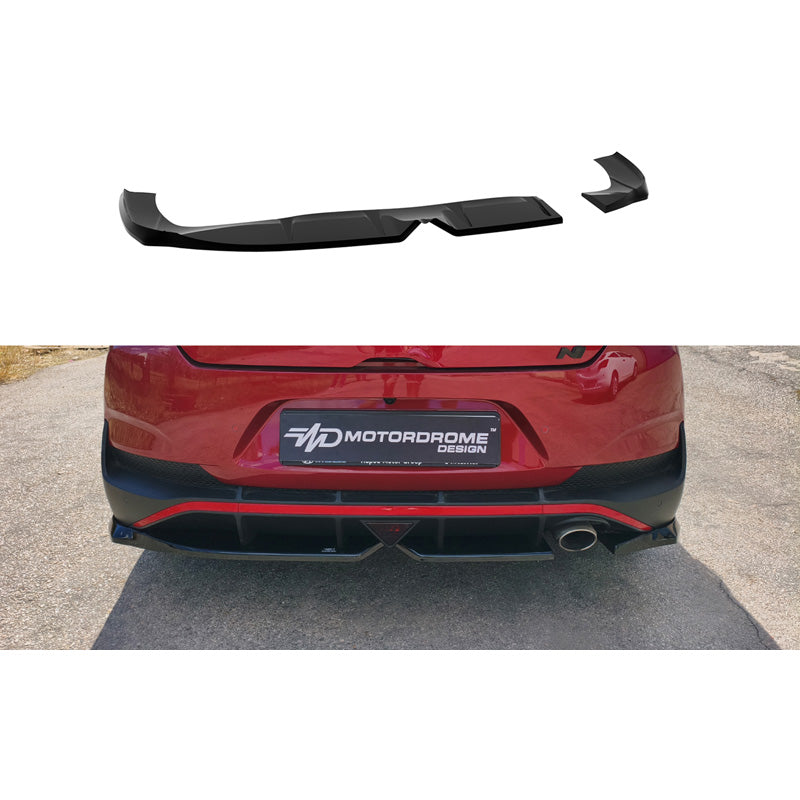 Motordrome, Heckansatz, hinten, ABS, Hochglanzschwarz, passt zu Hyundai i30 III Fastback N/N-Line Facelift (2020-)