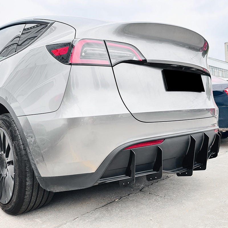 AutoStyle, Heckstoßstangen-Diffusorblades, Glanzschwarz ABS, Passend für Tesla Model Y (2019-), 3 Stk.