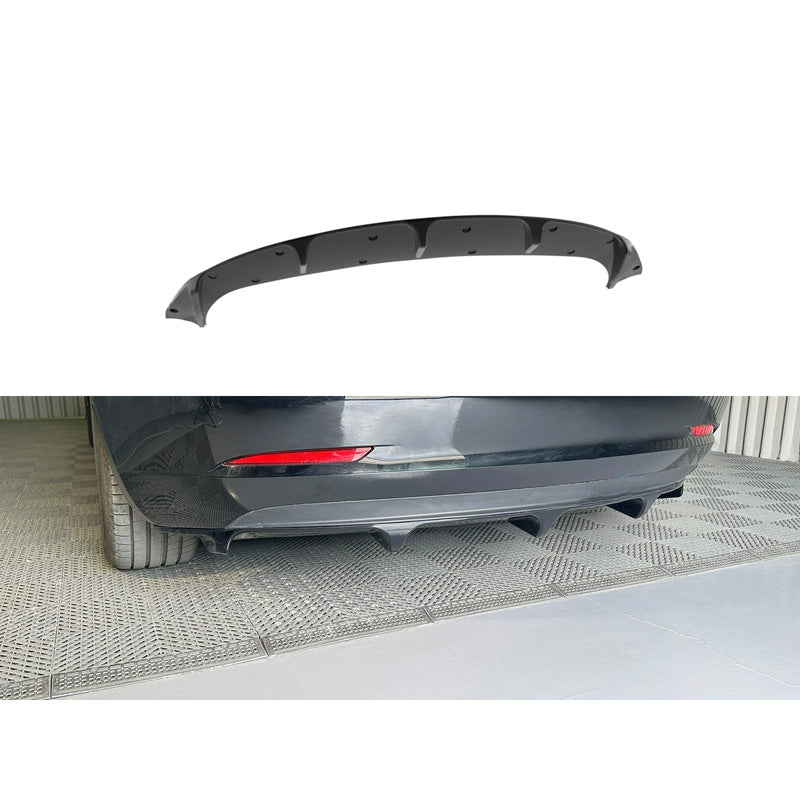 Motordrome, Heckstoßstangenspoiler (Diffusor), ABS, Glanzschwarz, passt für Tesla Model 3 2017-2023