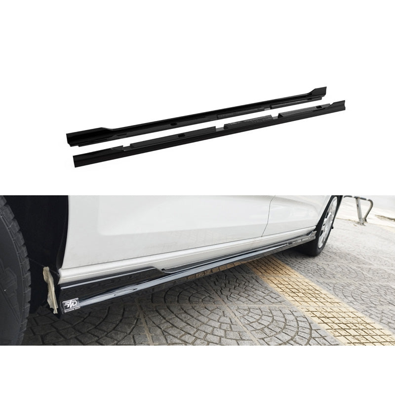 Motordrome, Seitenschweller, ABS, Glanzschwarz, passt für Volkswagen Caddy Maxi V Box/MPV (2020-) und Ford Transit/Tourneo Connect L2 (2024-)