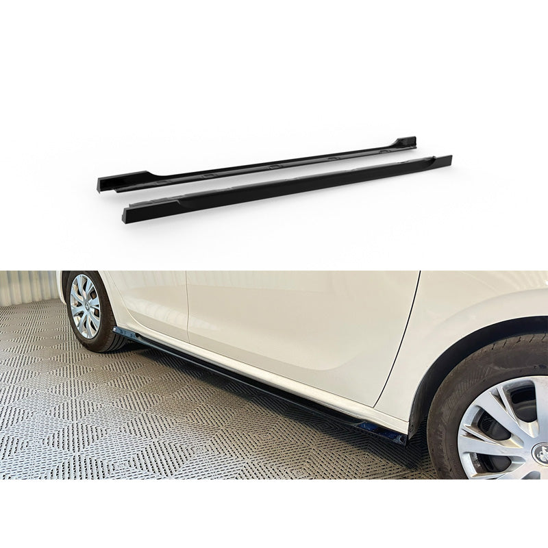 Motordrome, Seitenschweller, ABS, Passend für Peugeot 208 I 2012-2019, Schwarz