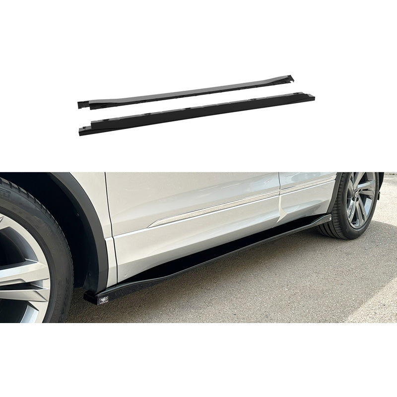 Motordrome, Seitenschweller, glänzend schwarz ABS, passend für Volkswagen Tiguan II (AD1) R/R-Line Facelift (2020-2024)