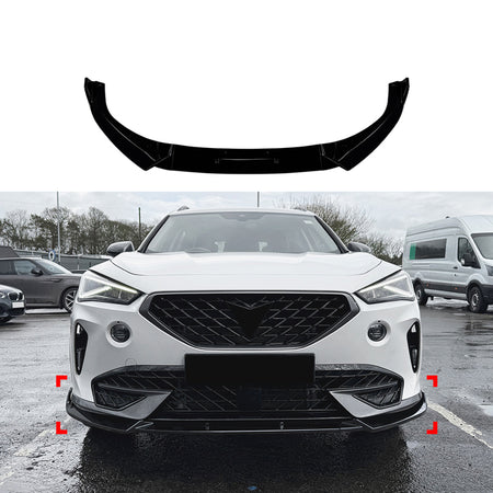 AutoStyle, Frontspoiler, Blank sort ABS, passer til Cupra Formentor (2020-2024)
