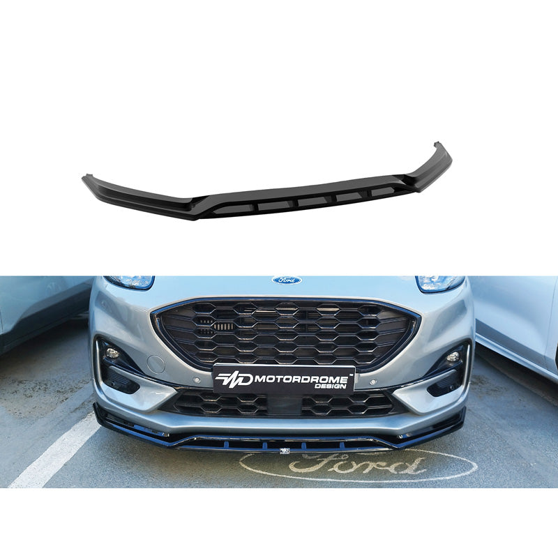 Motordrome, Frontspoiler, ABS Glanzschwarz, passt für Ford Puma ST-Line 2019-, sportliches aerodynamisches Design