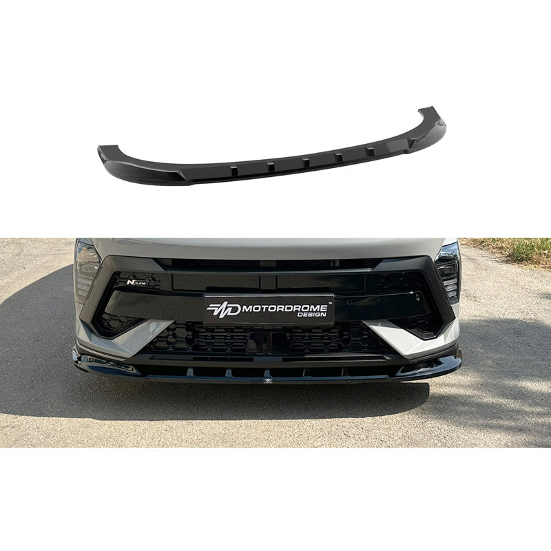 Motordrome, Frontspoiler, Hochglanzschwarz, passt für Hyundai Kona II (SX2) N-Line (2023-)