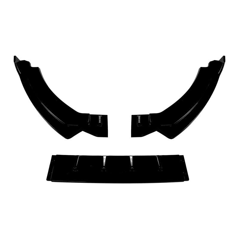 AutoStyle, Frontspoiler, 3-delt, passer til Skoda Octavia III (5E) HB/Kombi (2013-2017), Excl. RS, Blank sort ABS