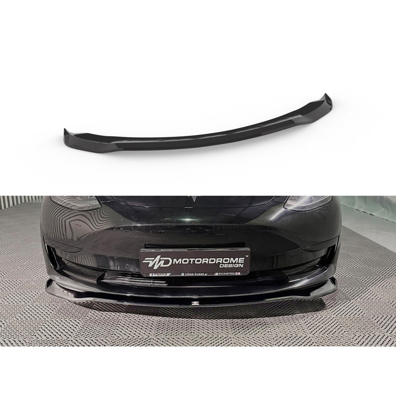 Motordrome, Frontspoiler, ABS Glanzschwarz, passt für Tesla Model 3 (2017-2023)
