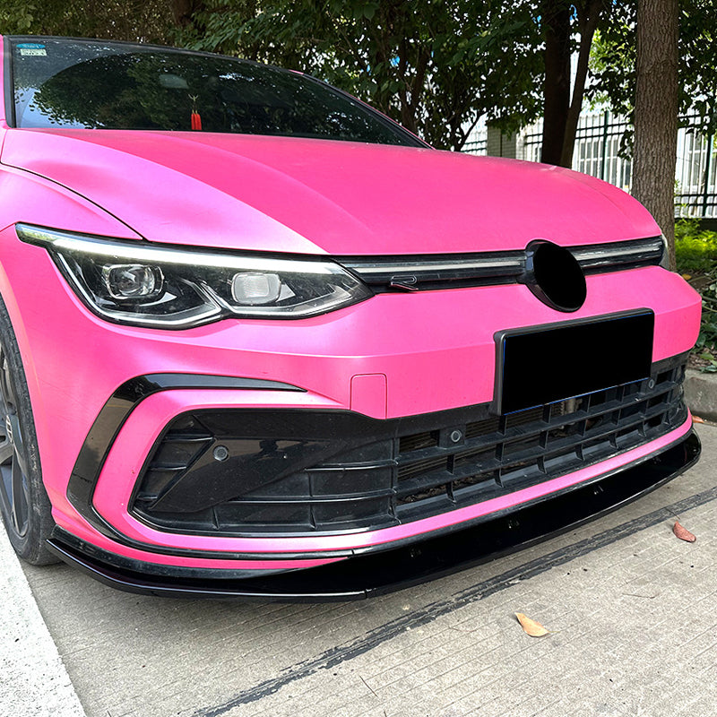 AutoStyle, Frontspoilerlippe, Passend für Volkswagen Golf VIII GTi/GTD/R/R-Line (2020-), Glossy Schwarz ABS