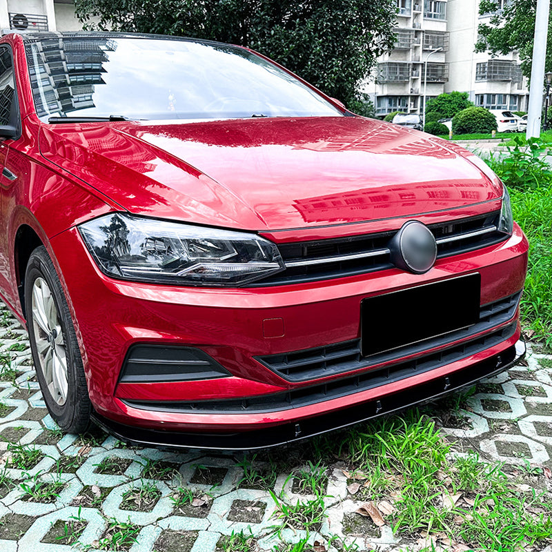 AutoStyle, Frontspoilerlippe, Glanzschwarz ABS, Passend für Volkswagen Polo (AW) 2017-, exkl. R-Line/GTi, 3-teilig