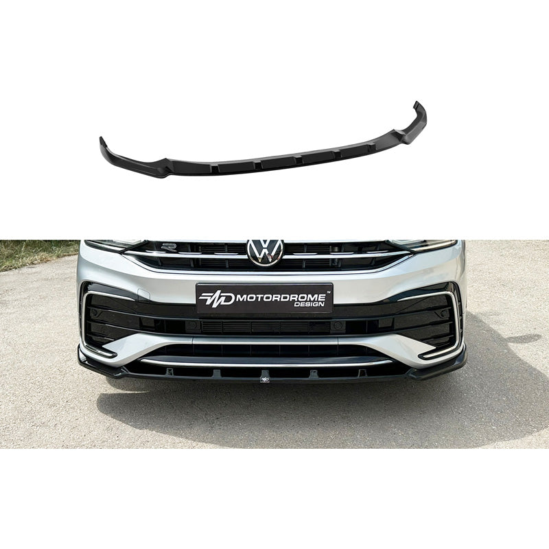 Motordrome, Frontspoiler, blank schwarz, passt für Volkswagen Tiguan II (AD1) R / R-Line Facelift (2020-2024)