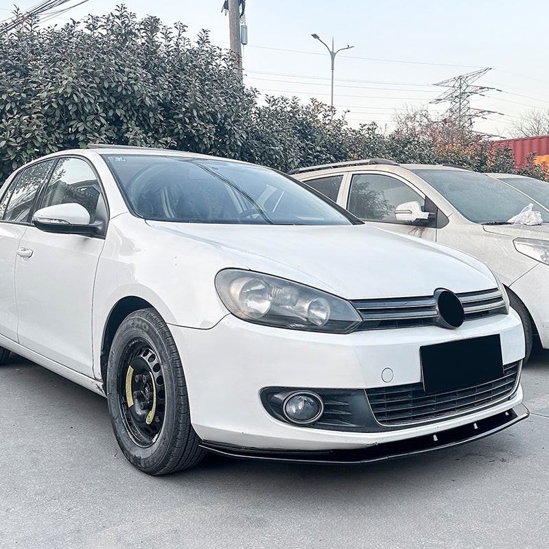 AutoStyle Frontspoilerlippe geeignet für Volkswagen Golf VI 2008-2012 excl. GTi/R (Hochglanzschwarz ABS)