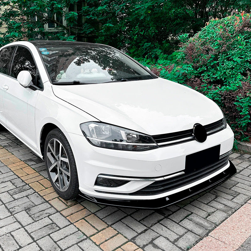 AutoStyle, Frontspoiler, Glanzschwarz ABS, 3-teilig, passend für Volkswagen Golf VII (7.5) (2017-2019) excl. GTi/GTD/R/R-Line
