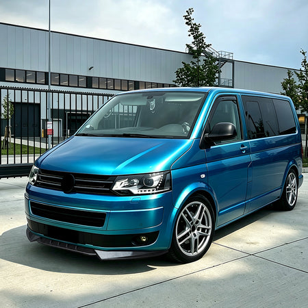 AutoStyle, Frontspoiler, Blank sort ABS, 3-styk, passer til Volkswagen Transporter T5.1 (2010-2015)