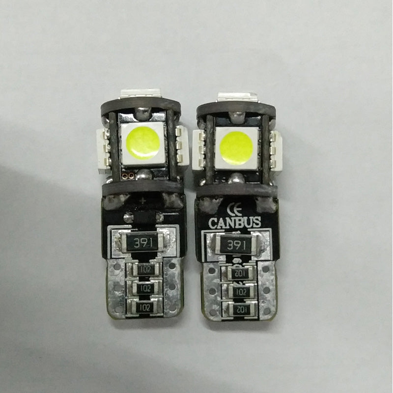 AutoStyle, T-10 LED 5Q Leuchtmittel 12V Xenon-Optik Weiß, Satz à 2 Stück, mit CAN-bus Checkwiderstand, Weiss