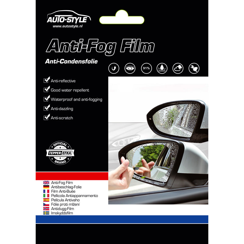 AutoStyle, Anti-Beschlag-Folie, Transparent, Oval, 2-teilig