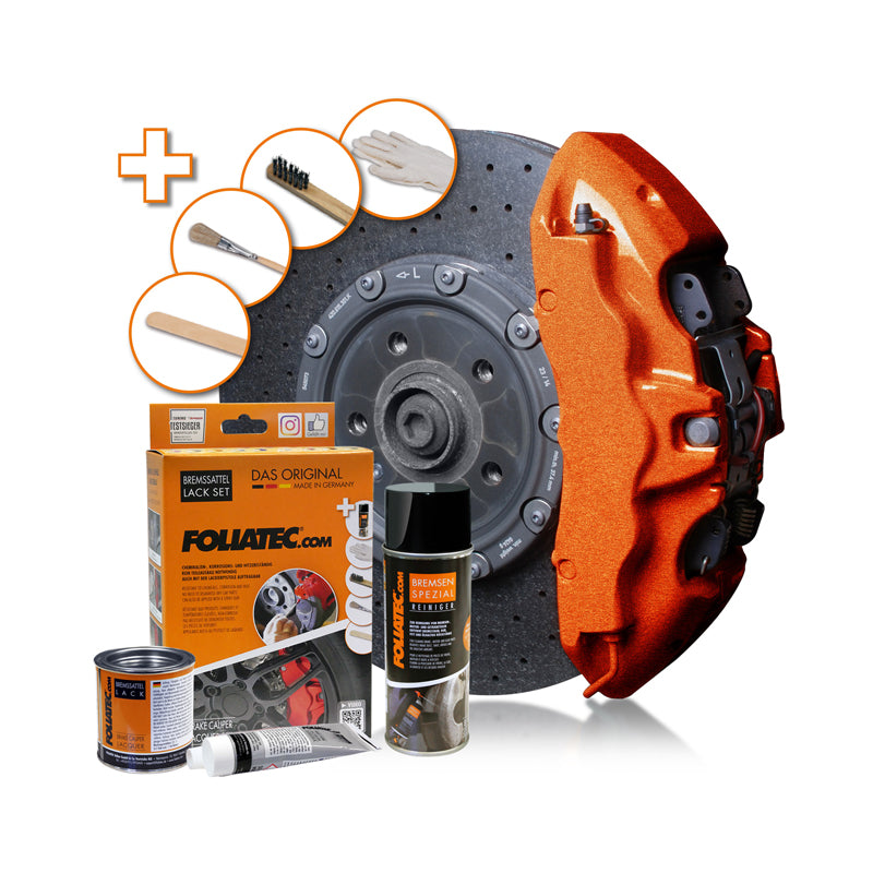 Foliatec, Bremssattellack, Cosmic Orange Metallic, 3-Komponenten