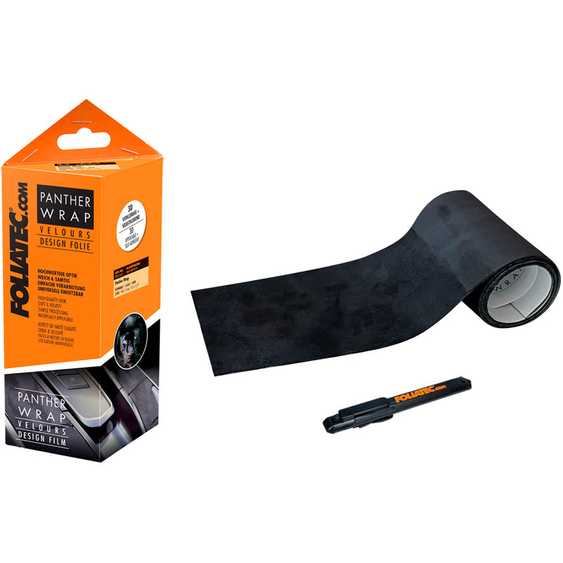 Foliatec, Cockpit Design Film Panther Wrap, Alcantara-Look, Schwarz, 15x140cm