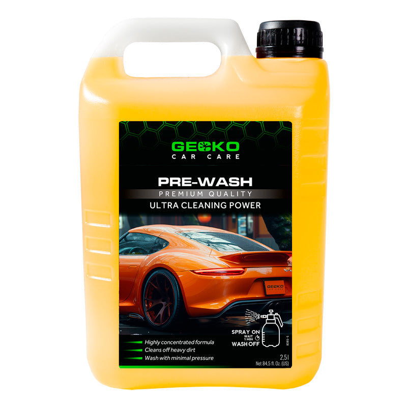 Gecko, Pre-Wash Power Cleaner, Alkalisches Reinigungsmittel, 2,5 Liter