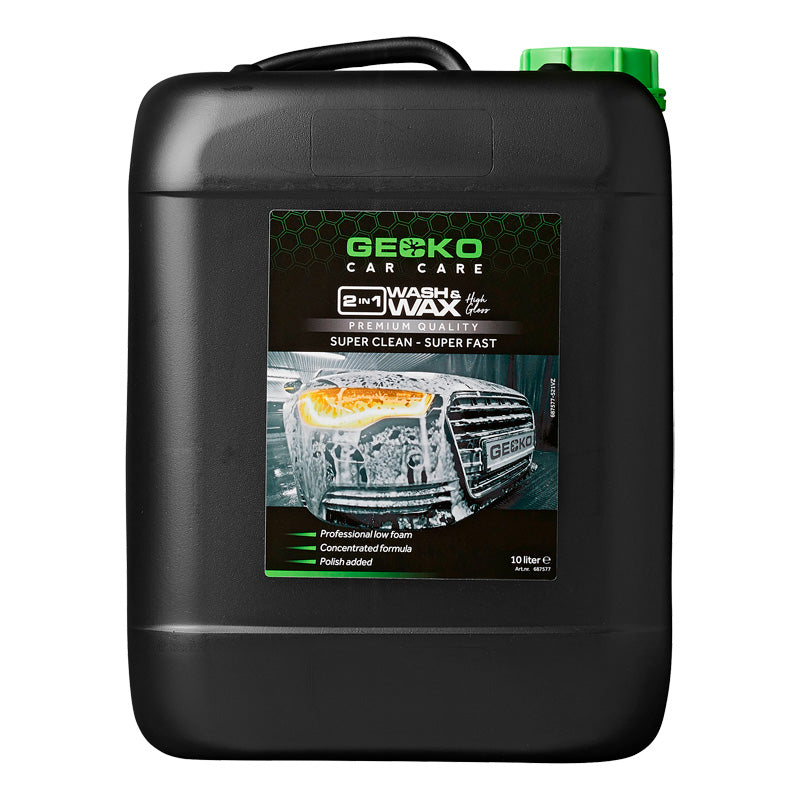 Gecko, 2in1 Waschen & Wachsen 10 Liter, Flüssigkeit, Schwarz