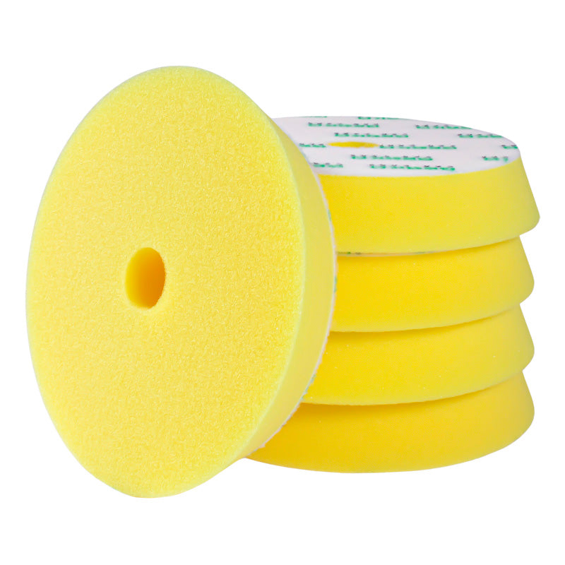 Gecko, Harte Polierpads, 150mm, 5er-Pack, Gelb
