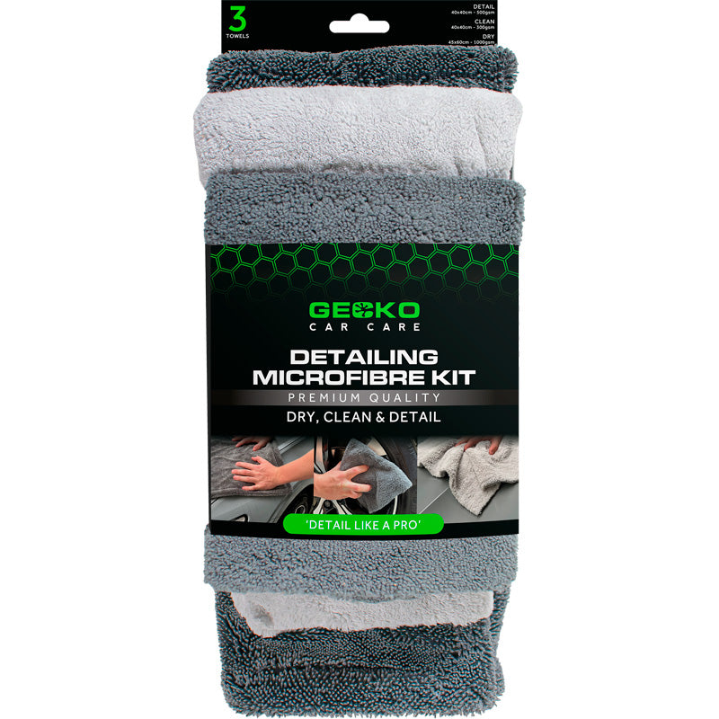 Gecko, Detailing-Mikrofaserset, 3-teiliges Set