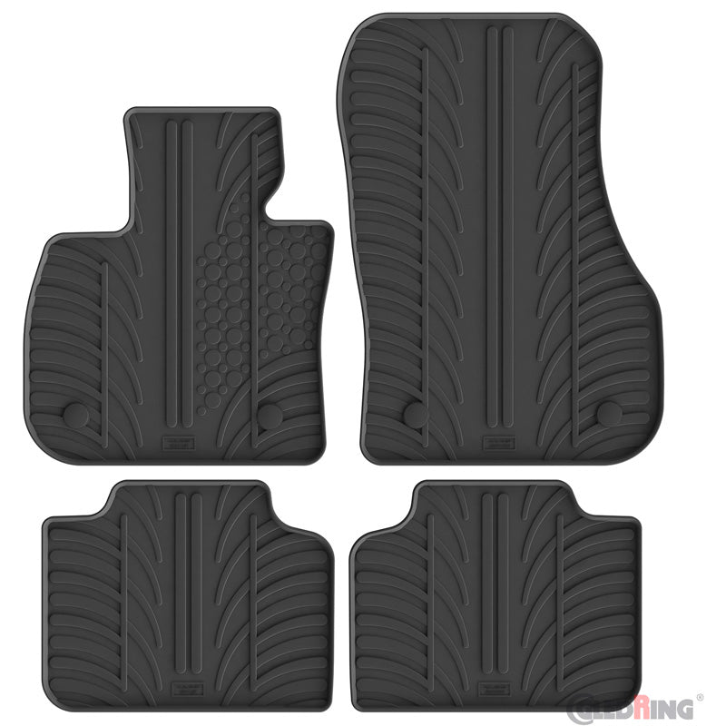 Gledring, Gummimatten, T-Profil, 4-teilig + Mattenclips, passend für BMW X2 (U10) (2023-) excl. iX2