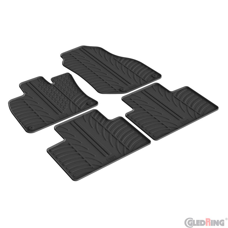 Gledring, Gummimatten, T-Profil, passt für Lynk & Co 01 2021-, 4 Teile