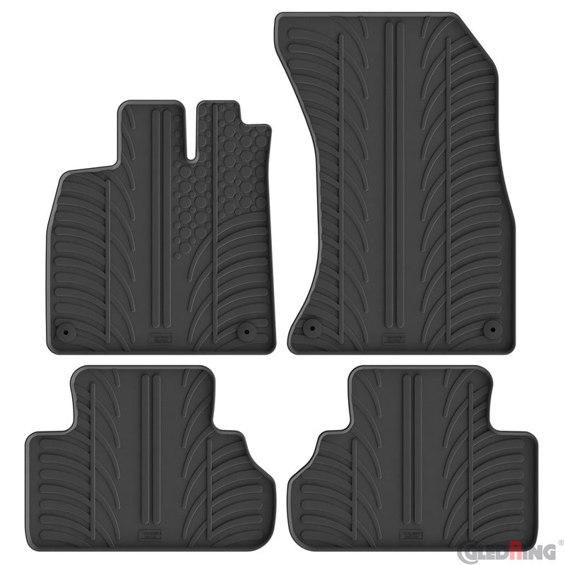 Gledring, Gummimattenset, passt für Audi Q5 (GU) MHEV 2025- inkl. Sportback (T-Profil, 4 Stk. + Montageclips)