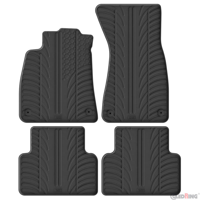 Gledring Gummifußmatten-Set geeignet für Audi A5 (FU) Limousine/Avant 2024- (T-Profil 4-teilig)