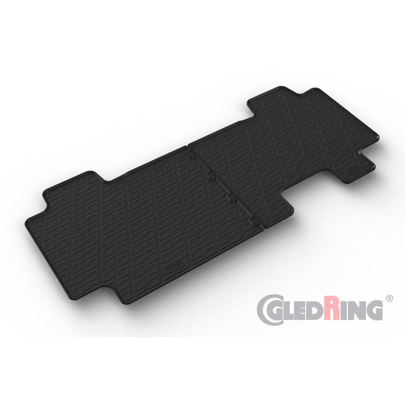 Gledring, Gummimattenset, passt für Citroën Spacetourer 2016-, Fiat Scudo 2022-, Opel Zafira Life 2019-, Peugeot Traveller 2016-, Toyota Proace Verso 2016-, 2. Reihe, mit Montageclips