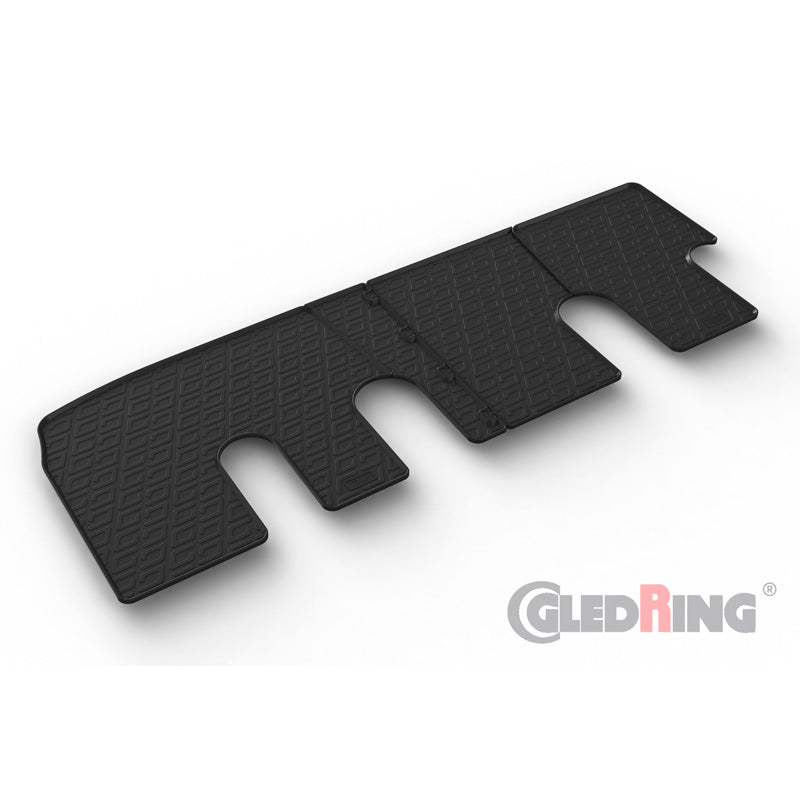 Gledring, Gummimatten, passt für Fiat Talento 2016-, Renault Trafic 2014-2019, Opel Vivaro 2014-2019 und Nissan NV300 2016-, G-Profil, 2 Teile + Montageclips