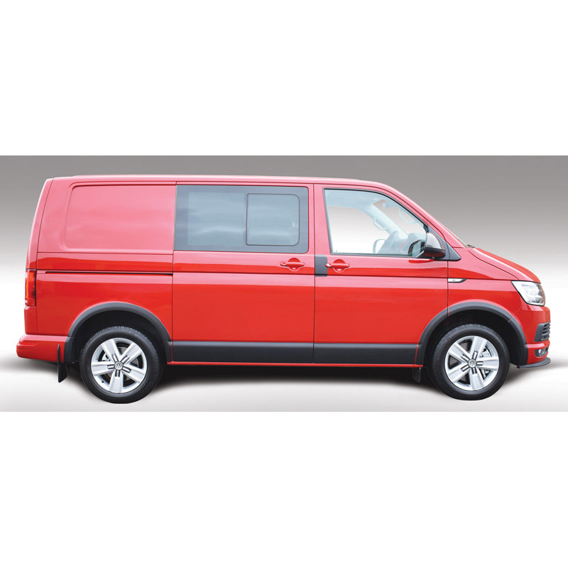 RGM, Set Zierleistenabdeckungen, passt für Volkswagen Transporter T5 2003-2015 & T6 2015- Langer Radstand & zwei Schiebetüren - Schwarz