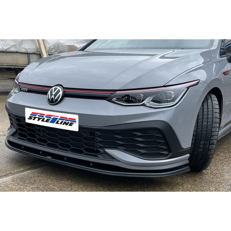 RGM, Frontspoiler, passt für Volkswagen Golf VIII Hatchback GTi/R-Line 09/2020- - Schwarz (ABS)