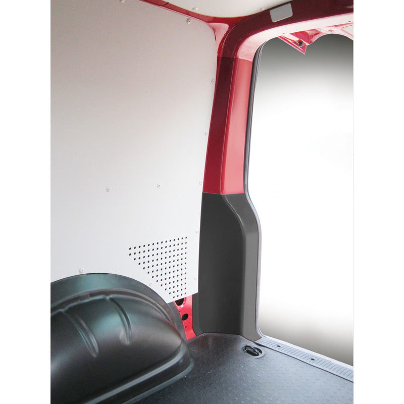 RGM, Schutzabdeckungen für die innere hintere Türsäule für Volkswagen T5/T6/T6.1 2003-2022 - Unterer Bereich - Schwarz (ABS)