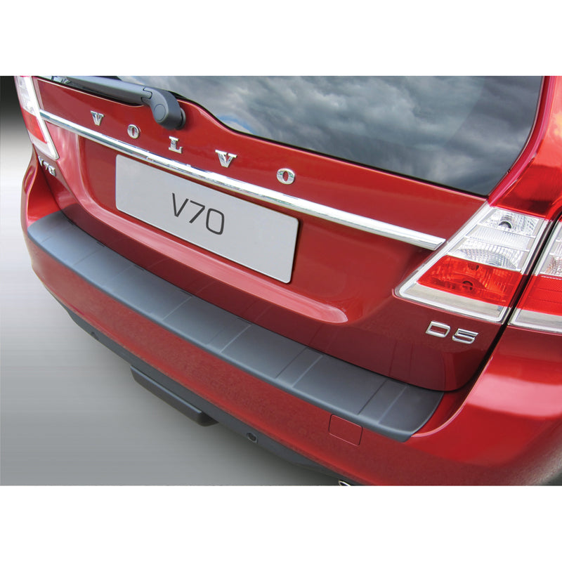 RGM, ABS Heckstoßstangenschutz passend für Volvo V70 2013-2016 (exkl. XC70) Ribbed Schwarz, Mattschwarz
