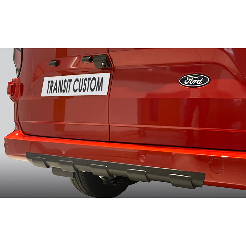 RGM, Heckstoßfänger-Skirt „Skid-Plate“, passt für Ford Transit Custom / Tourneo Custom 2023- Schwarz (ABS)