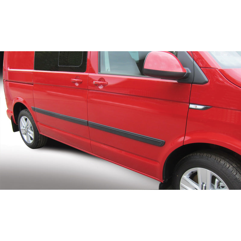 RGM, Satz seitliche Karosserieleisten, passend für Volkswagen Transporter T6 2015- Langer Radstand Black