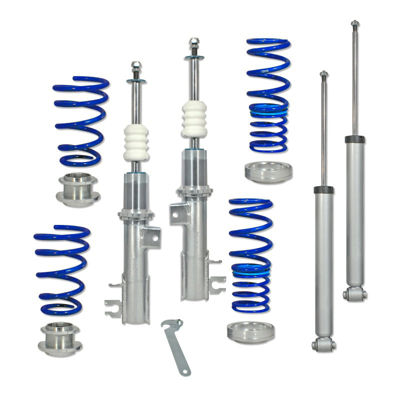 Bonrath, Gewindefahrwerke passend für Opel Adam 1.2/1.4 2013- 35-70mm/35-60mm, Stahl, Aluminium, Blau