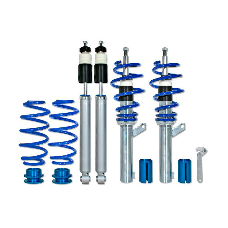 Bonrath, Gewindefahrwerke passend für Volkswagen Golf VI 1.9TDi DSG/2.0TDi 2008-2012, Stahl, Aluminium, Blau