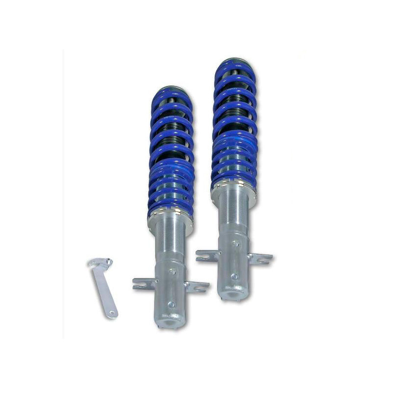Bonrath, Gewindefahrwerke passend für Volkswagen Caddy I 1982-1992, Stahl, Aluminium, Blau