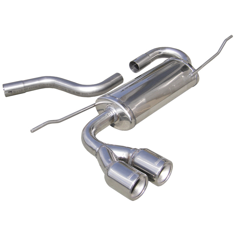 InoXcar, 100% Edelstahl Sportauspuff passend für Seat Leon 1P 1.9 TDi (105PS) 2005- 2x80mm, Inox
