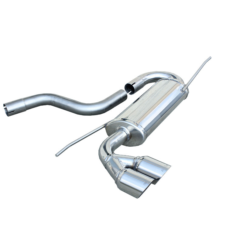 InoXcar, 100% Edelstahl Sportauspuff passend für Volkswagen Golf VI 2.0TDi GTD (170PS) 2009- 2x80mm Racing, Inox