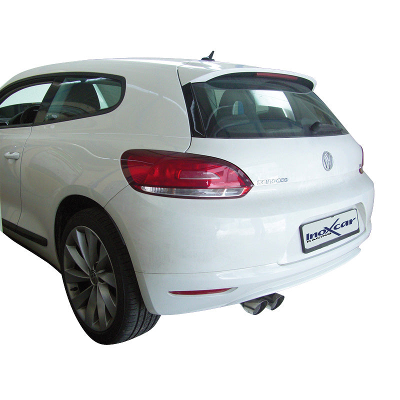 InoXcar, 100% Edelstahl Sportauspuff passend für Volkswagen Scirocco 1.4 TSi (122PS) 2008- 2x80mm Racing, Inox