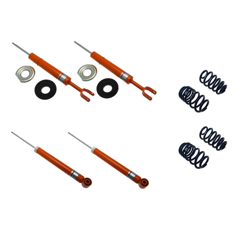 KONI, STR.T Kit passend für Audi A4 (B6/B7/8E) Limousine/Avant Quattro 2000-2007 - 45/45mm - VA-Last 1141kg- (1120-3682), Stahl, Orange