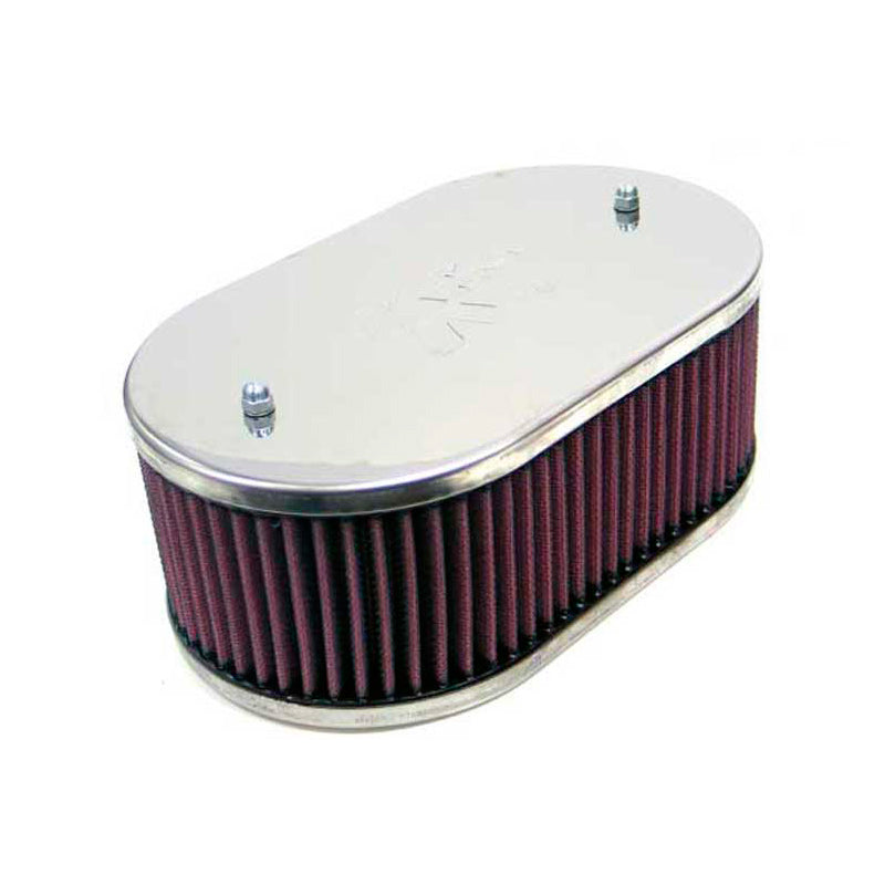 K&N, Plattenluftfilter, Large Oval, passt für Weber 32/36 DGV/DGAV/DGMS, 38 DGAS/DGAR, Einbauhöhe 65mm (56-9075)