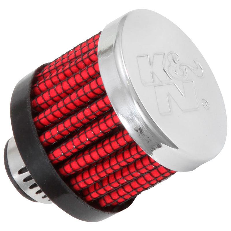 K&N, Kurbelgehäuse-Entlüftungsfilter - 8mm Gummi-Flansch (62-2470), Rot
