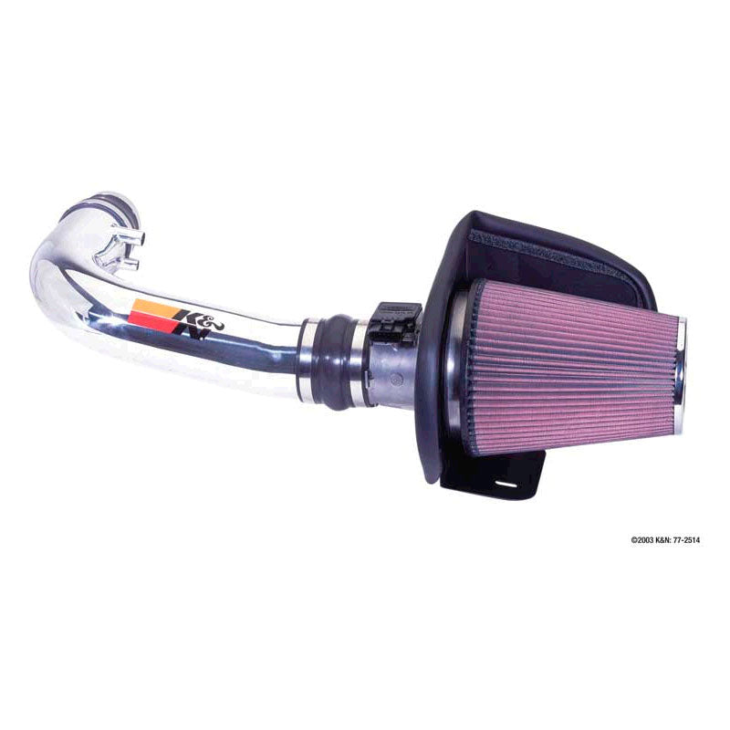 K&N, High Performance Air Intake Kit passend für Ford F150/Expedition/Lobo V4.6L/5.4L V8 1997-2004 (77-2514), Baumwolle, Chrom