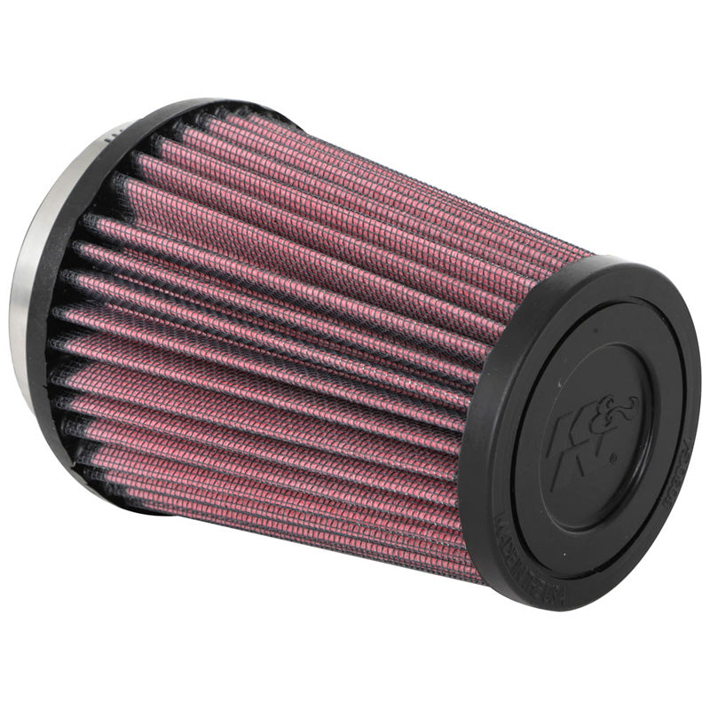 K&N, Luftfilter Universal Konisch 73mm Flansch, 102mm Untendurchmesser, 76mm Obendurchmesser, 127mm Höhe (RU-2600), Baumwolle, Rot, Schwarz